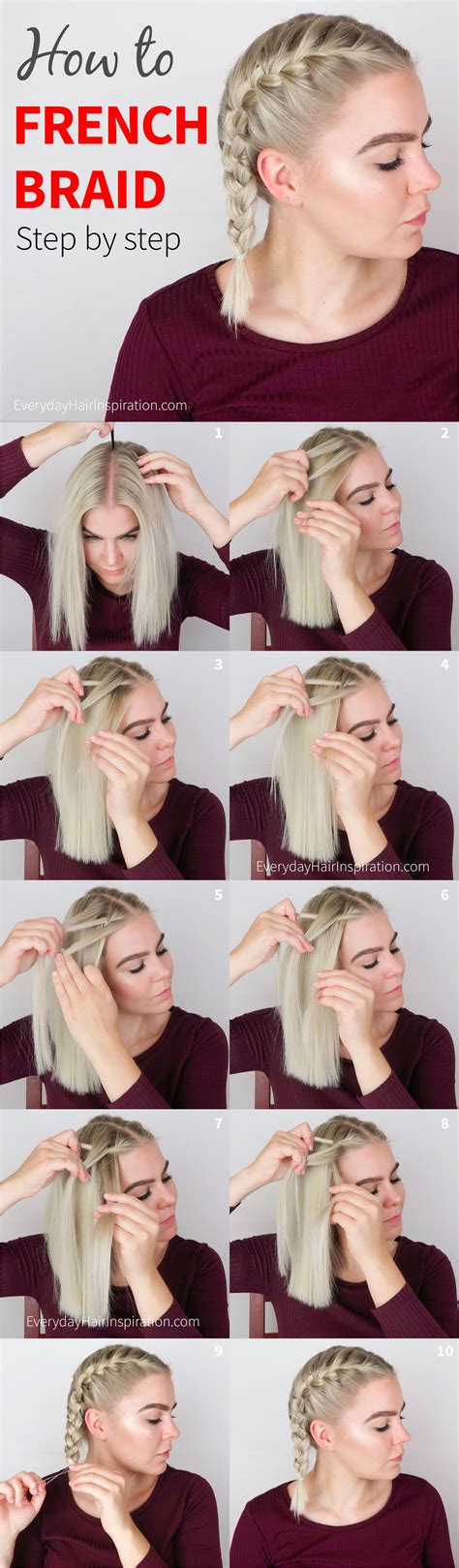 Find the best easy step by step tutorials around! HOW TO FRENCH BRAID YOUR OWN HAIR STEP BY STEP - Everyday Hair inspiration