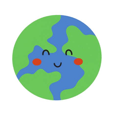 Cute Earth Cartoon Flat Globe Icon 24673656 Png