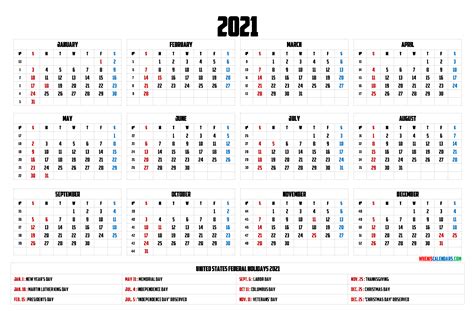 Printable Calendar 2021 Pdf 9 Templates