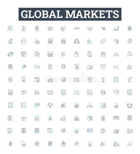 Global Markets Vector Line Icons Set Markets Global Trade Exchange