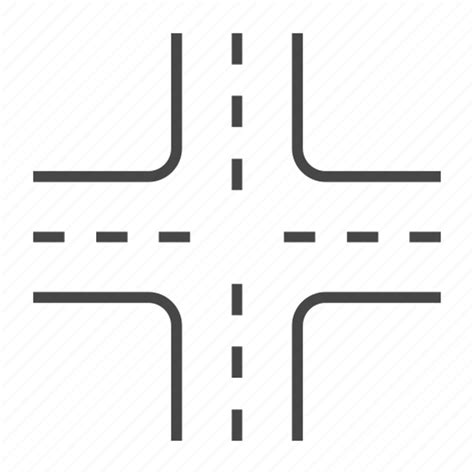 City Cross Crossroads Road Round Icon Download On Iconfinder