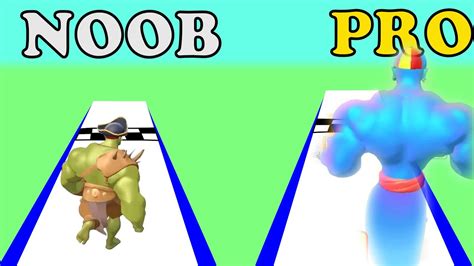 Noob Pro Muscle Rush 3d Game Walkthrough All Levels Youtube