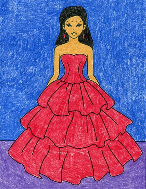 Drawings Of Dresses With Color