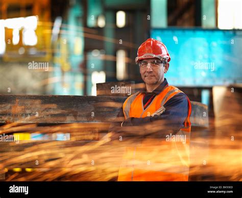 Steel Engineer With Sparks Stock Photo 29089157 Alamy