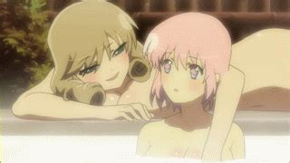 Xbooru Girls Animated Animated Gif Bathing Blush Breast Grab Breasts Censored Convenient
