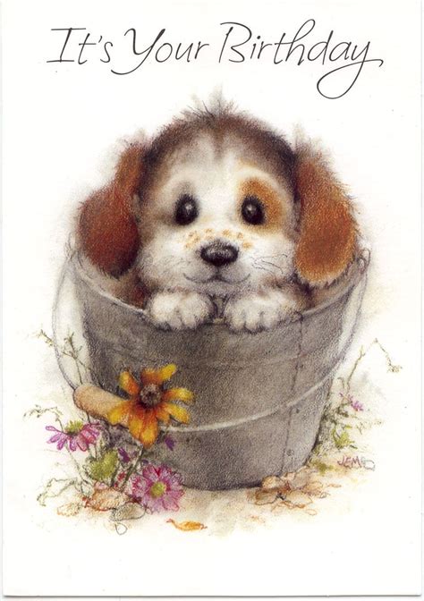 Its Your Birthday Greeting Card Happy Birthday Puppy Cute Happy