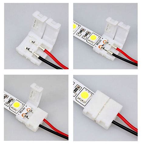 10pcs Set Cable 2 Pin Led Strip Connector 3528 5050 Single Color