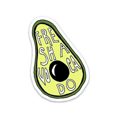 Fresh Avocado In 2021 Hydroflask Stickers Phone Stickers Bubble
