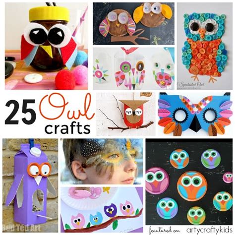 25 Owl Crafts For Kids Arty Crafty Kids Owl Art And Craft Projects
