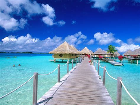 Beautiful Beach And Cruise Bora Bora Island Tahiti