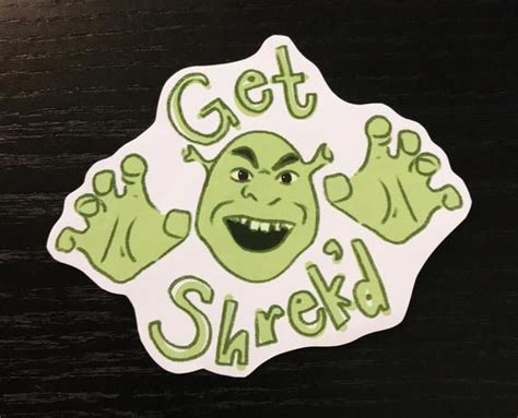Shrek Sticker Etsy In 2021 Shrek Stickers Cute Stickers