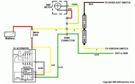 When wiring an alternator with an internal voltage regulator, remove the blue and green wires from the old external regulator under the back seat and splice them together. 1990 F250 4.9 Alternator Wiring Diagram