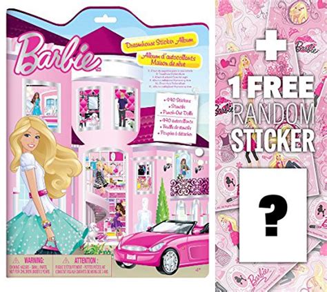 Fashion Angels Barbie Dreamhouse Sticker Album 1 Free Official Barbie Sticker Sheet Bundle