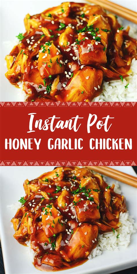 Just use the same method, but cook on poultry setting for 10 minutes. Instant Pot Honey Garlic Chicken in 2020 (With images ...