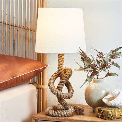 Temple And Webster 60cm Reef Rope Table Lamp