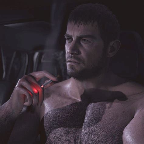 áli 🤎 On Twitter Shirtless Chris Redfield With A Cigarette Is