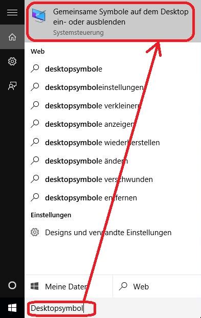 1 Anzeigen Ausblenden Oder Wiederherstellen Windows 10 Desktopsymbole