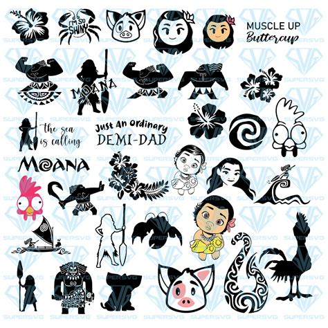 22 Free Moana Svg Files Background Free Svg Files Silhouette And