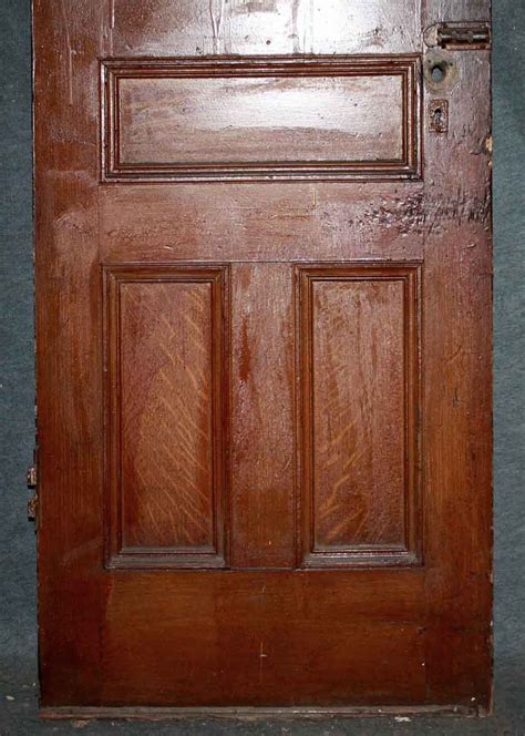 Antique Victorian 5 Panel Oak Privacy Door 85 X 25 75 Olde Good Things