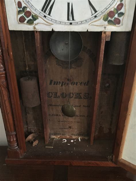 Weights control the grandfather clock movements. Here is another clock in my grandfather collection. It's ...