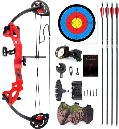 Compound Bow Set 15 29lbs Arrows Archery Hunting Equipment For Teens