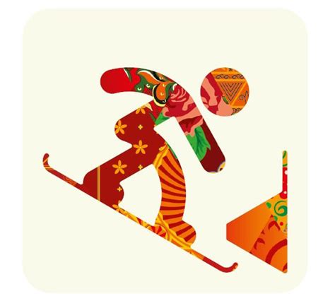Pictogram Snowboard Sochi 2014 Design Tagebuch