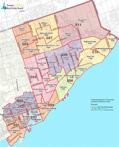 Toronto Real Estate District Maps East Toronto Map Etobicoke Real