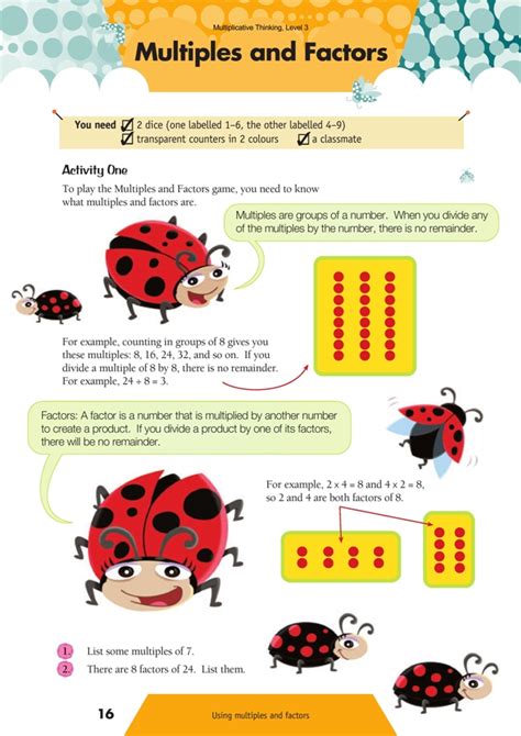 Multiples And Factors Nz Maths