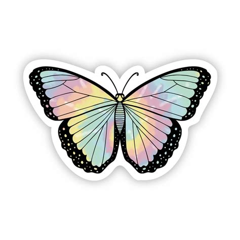 Butterfly Tie Dye Aesthetic Sticker In 2021 Aesthetic Stickers Cute