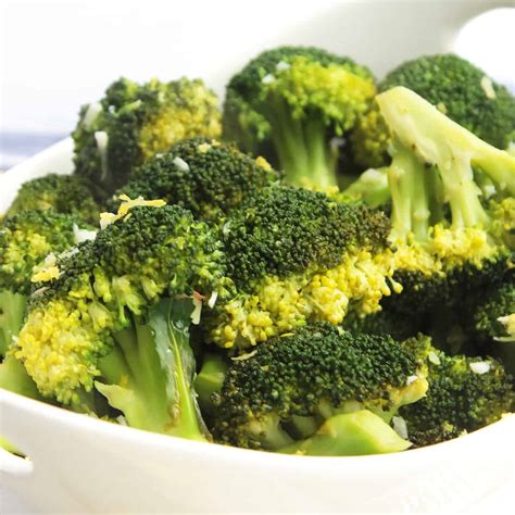sautéed broccoli with garlic and lemon bite on the side