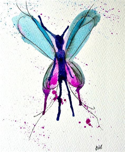 Fairy Art Original Painting Of Fairy Wings By Peaceofviolet 2100