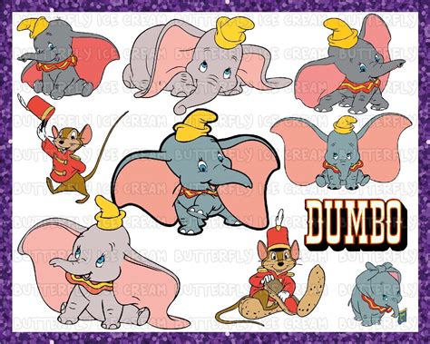 Dumbo Svg Elephant Svg Dumbo Clipart Dumbo Vector Dumbo Etsy México