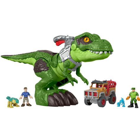 Imaginext Jurassic World Camp Cretaceous T Rex Dinosaur Pursuit Playset