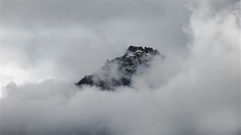 Free Images Rock Snow Cloud Sky Fog Mist Peak Mountain Range