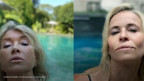 Chelsea Handler Re Creates Martha Stewarts Pool Selfie Video