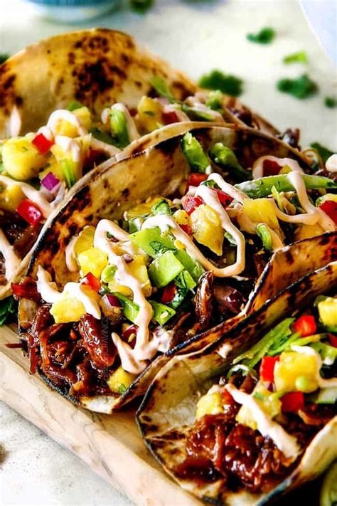 Slow Cooker Asian Pulled Pork Tacos Pulled Pork Tacos Recipe Pulled