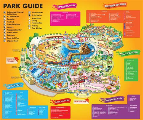 Park Map Sunway Lagoon Theme Park