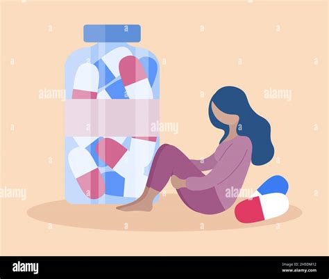 Antidepressants Woman Stock Vector Images Alamy