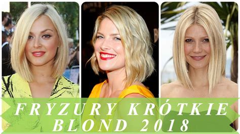 Fryzury Damskie 2018 Krotkie Wlosy Blond - Belysning Lampa