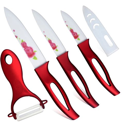 Keenly Ceramic Knife Set 5 Inch Slicing 4 Inch Utility 3 Paring Knife