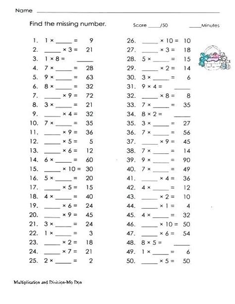 Free download of several worksheets organized by topics for students in grade 4. Math Worksheets For Grade 4 Multiplication And Division ...