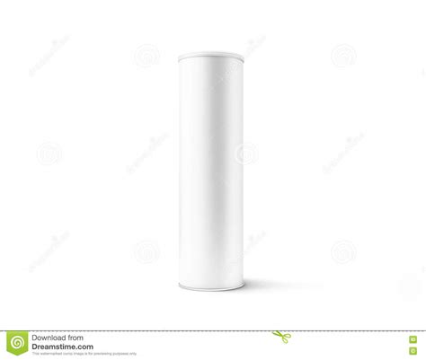 Download Blank White Cardboard Cylinder Box Mockup With Plastic Lid Stock Illustration - Illustration of ...