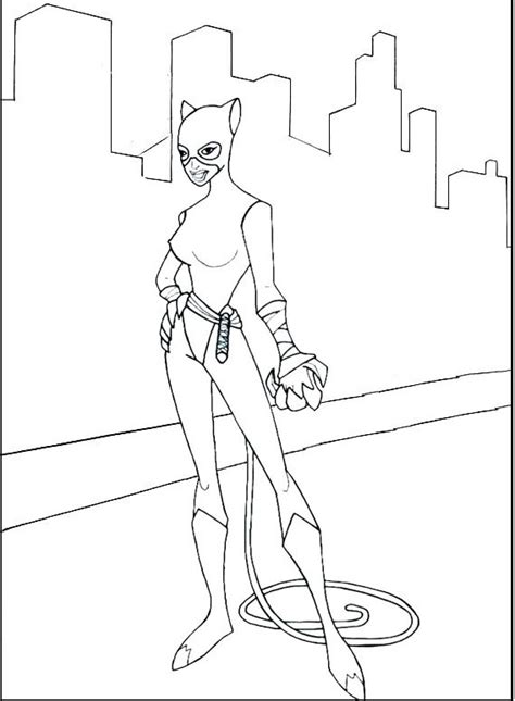 Eight Fascinating Catwoman Coloring Pages For Kids Coloring Pages