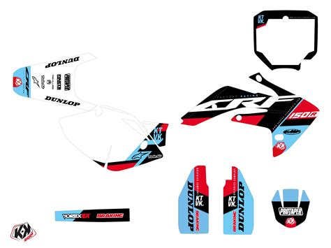 Kit Déco Moto Cross Rookie Honda 150R CRF Noir Kutvek