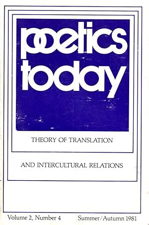 Poetics Today Vol No Theory Of Translation And Intercultural