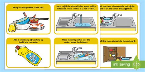 Washing Up Sequencing Cards Teacher Made