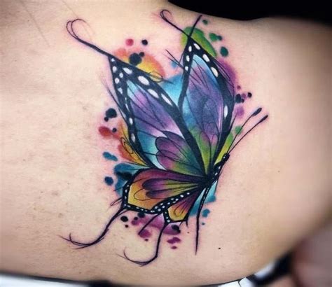 Watercolor Butterfly Tattoo Colorful Butterfly Tattoo Butterfly