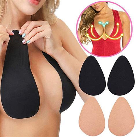 Pair Women Self Adhesive Strapless Sticky Bra Breast Lift Nipple