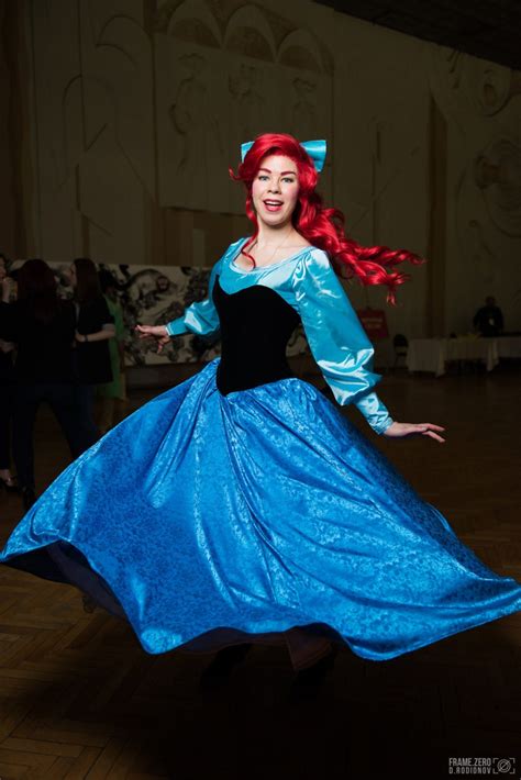 Ariel Blue Dress Cosplay Disney Princess Halloween Costume For Etsy