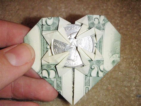 Dollar Bill Origami Heart Dollar Bill Origami Money Origami Origami